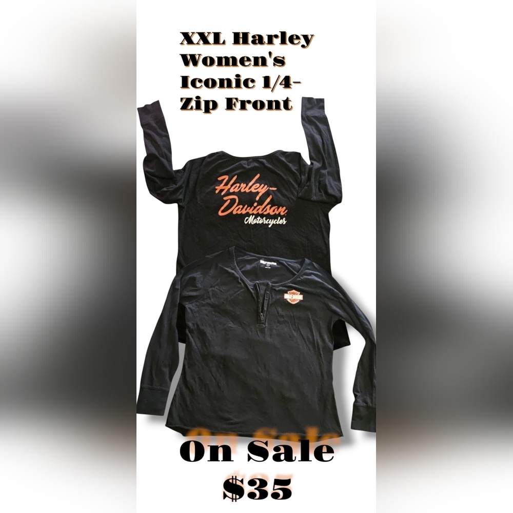 Harley-Davidson Black Long Sleeve Henley